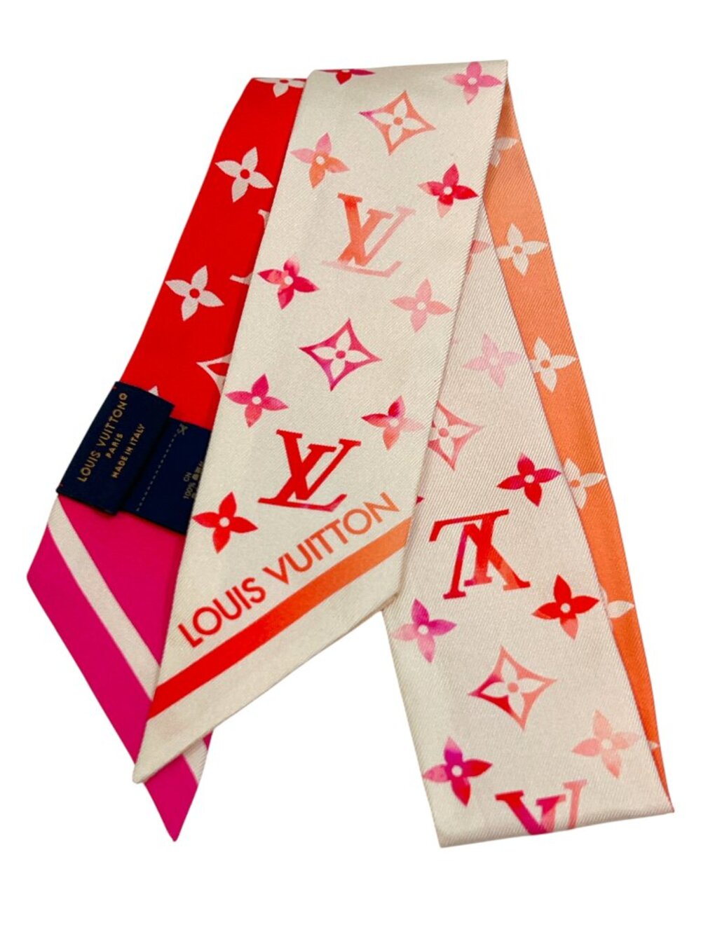 2025 Louis Vuitton Nano Bandeau Sunrise Aquarelle Silk Scarf New NO BOX